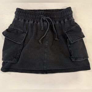 Black Cargo Skirt